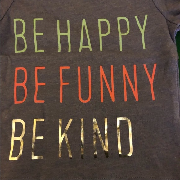 Carter’s 3 Month Long Sleeve Tee Be Kind Happy Fun - Picture 2 of 3